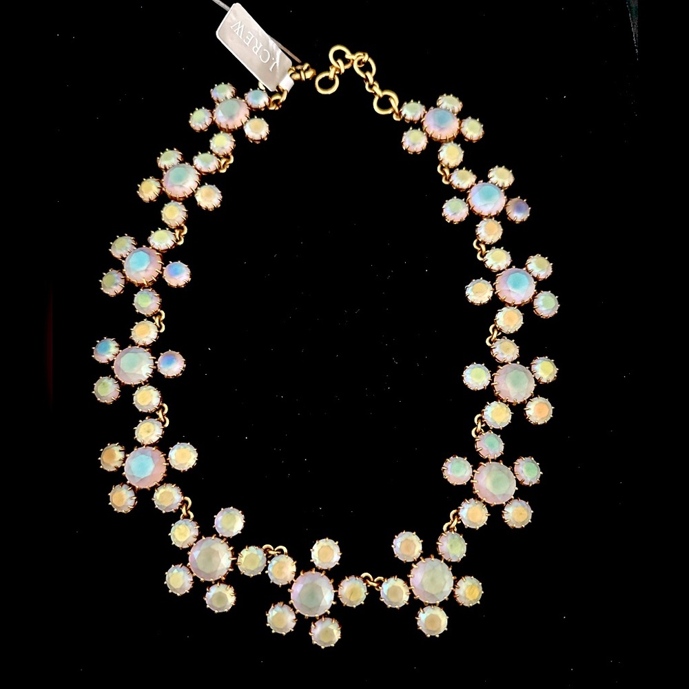 NWT J Crew Matte Opalescent Flower Necklace